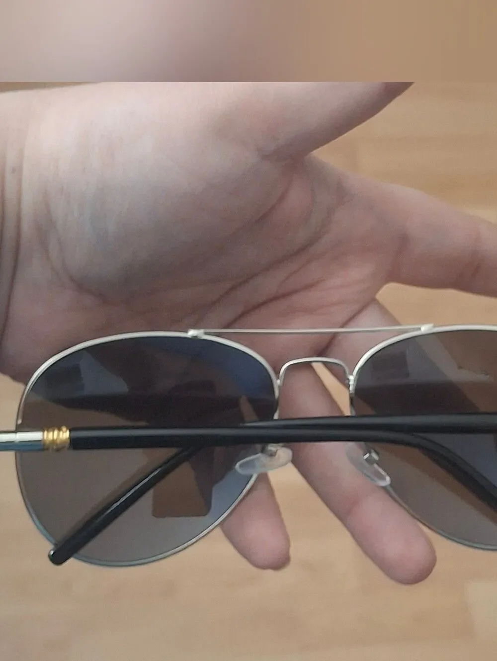Gray Mirrored Aviator Sunglasses